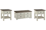 Bolanburg Two-tone Coffee Table and 2 End Tables by Ashley at Eve Furniture