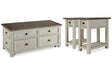 Bolanburg Two-tone Coffee Table and 2 End Tables by Ashley at Eve Furniture