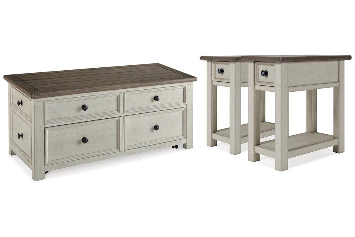 Bolanburg Two-tone Coffee Table and 2 End Tables by Ashley at Eve Furniture