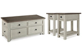 Bolanburg Two-tone Coffee Table and 2 End Tables by Ashley at Eve Furniture