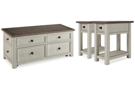 Bolanburg Two-tone Coffee Table and 2 End Tables by Ashley at Eve Furniture