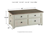 Bolanburg Two-tone Coffee Table with Lift Top by Ashley at Eve Furniture