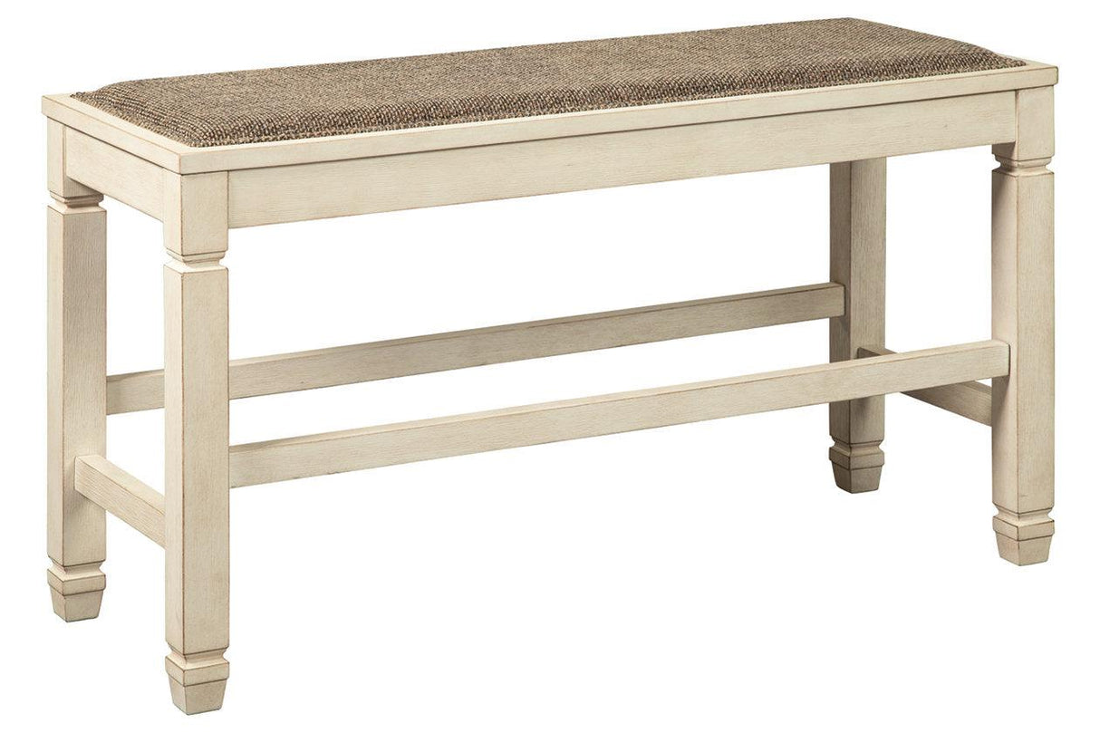 Bolanburg Two-tone Counter Height Bench by Ashley at Eve Furniture