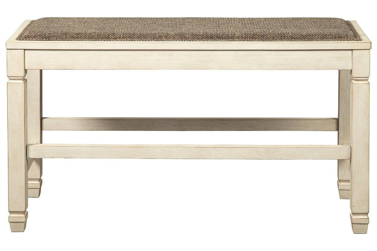 Bolanburg Two-tone Counter Height Bench by Ashley at Eve Furniture