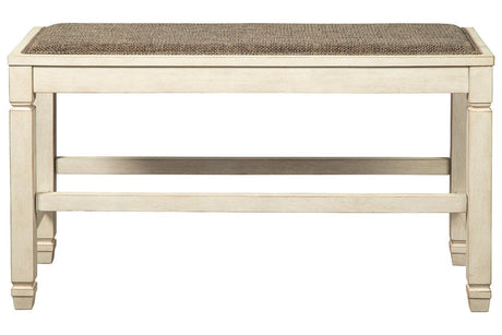 Bolanburg Two-tone Counter Height Bench by Ashley at Eve Furniture