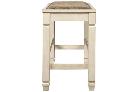 Bolanburg Two-tone Counter Height Bench by Ashley at Eve Furniture