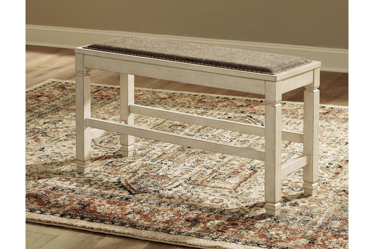 Bolanburg Two-tone Counter Height Bench by Ashley at Eve Furniture