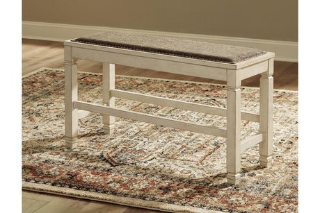 Bolanburg Two-tone Counter Height Bench by Ashley at Eve Furniture