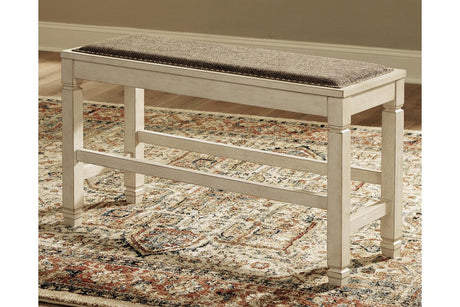 Bolanburg Two-tone Counter Height Bench by Ashley at Eve Furniture