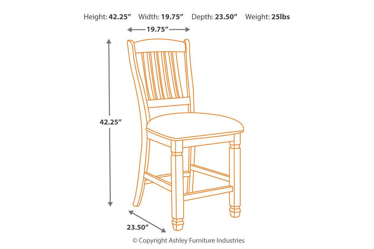 Bolanburg Two-tone Counter Height Chair, Set of 2 by Ashley at Eve Furniture