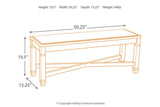 Bolanburg Two-tone Dining Bench by Ashley at Eve Furniture