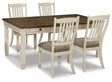 Bolanburg Two-tone Dining Table and 4 Chairs by Ashley at Eve Furniture