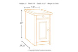 Bolanburg Two-tone Chairside End Table with USB Ports & Outlets by Ashley at Eve Furniture