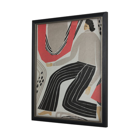 Bold People - Ellis by Mercana Studio Hand Embellished Textured Framed Art Print Matted under Glass by Mercana at Eve Furniture