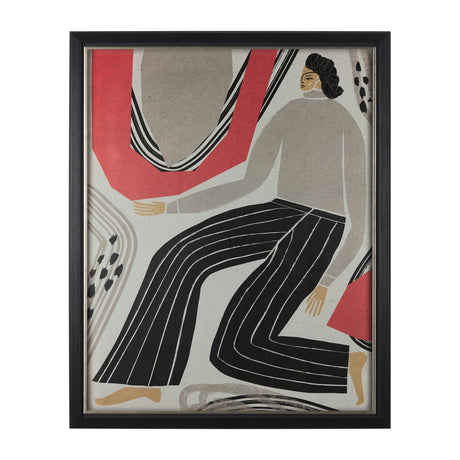 Bold People - Ellis by Mercana Studio Hand Embellished Textured Framed Art Print Matted under Glass by Mercana at Eve Furniture