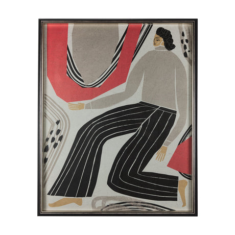 Bold People - Ellis by Mercana Studio Hand Embellished Textured Framed Art Print Matted under Glass by Mercana at Eve Furniture