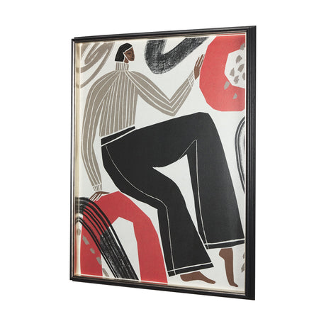 Bold People - Rowan by Mercana Studio Hand Embellished Textured Framed Art Print Matted under Glass by Mercana at Eve Furniture