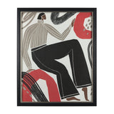 Bold People - Rowan by Mercana Studio Hand Embellished Textured Framed Art Print Matted under Glass by Mercana at Eve Furniture