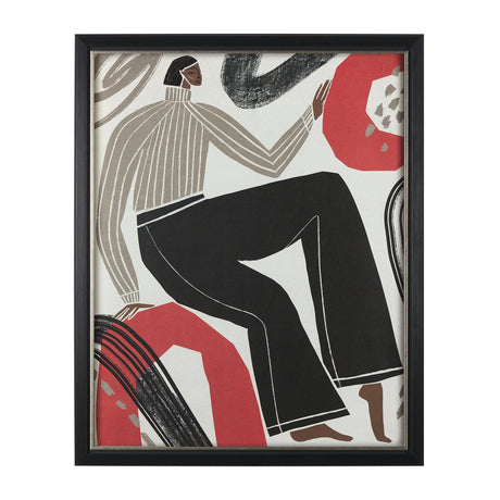 Bold People - Rowan by Mercana Studio Hand Embellished Textured Framed Art Print Matted under Glass by Mercana at Eve Furniture
