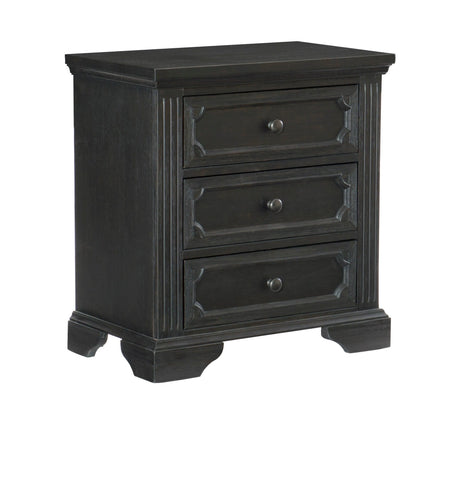 Bolingbrook Wire-Brushed Charcoal Nightstand by Homelegance at Eve Furniture