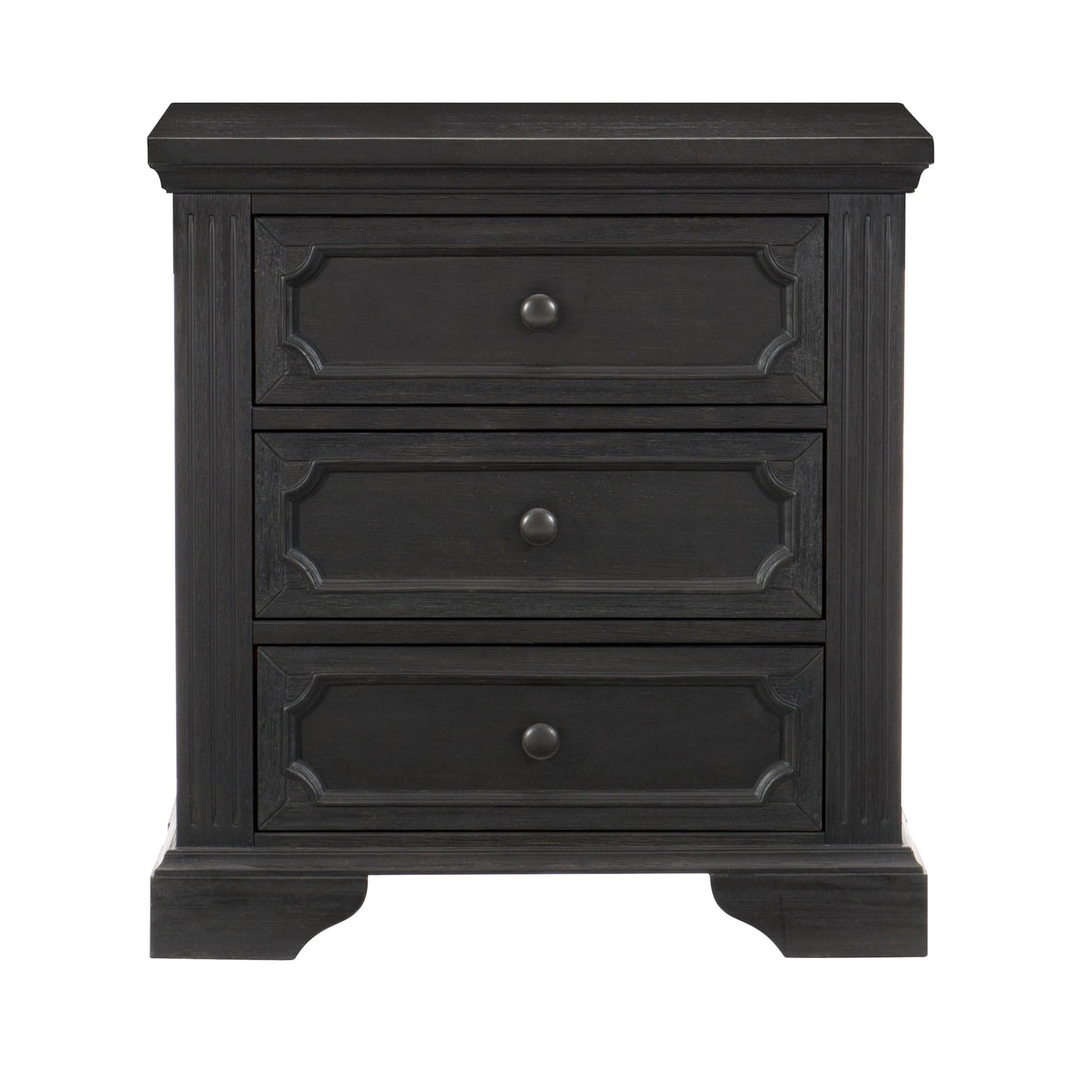 Bolingbrook Wire-Brushed Charcoal Nightstand by Homelegance at Eve Furniture