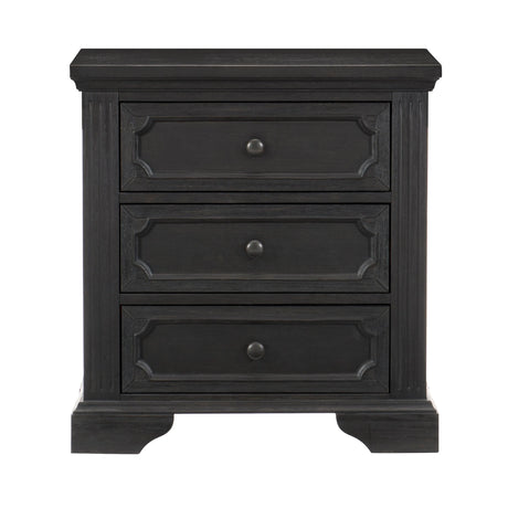 Bolingbrook Wire-Brushed Charcoal Nightstand by Homelegance at Eve Furniture