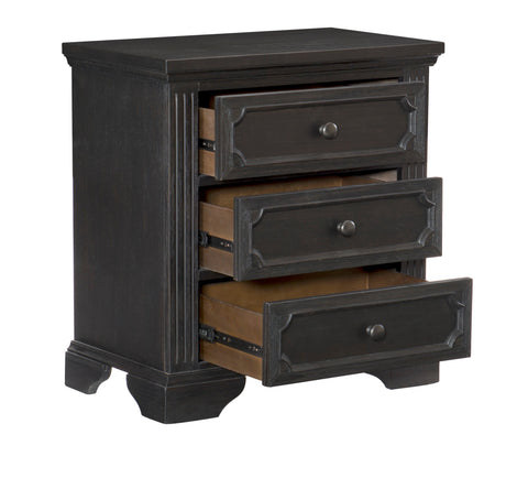 Bolingbrook Wire-Brushed Charcoal Storage Platform Bedroom Set by Homelegance at Eve Furniture