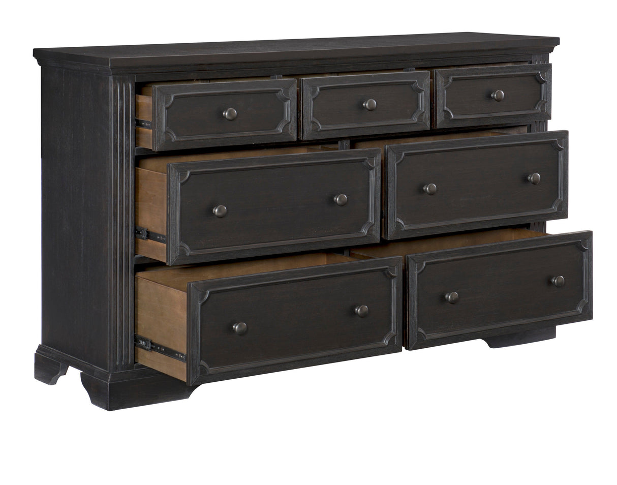 Bolingbrook Wire-Brushed Charcoal Storage Platform Bedroom Set by Homelegance at Eve Furniture