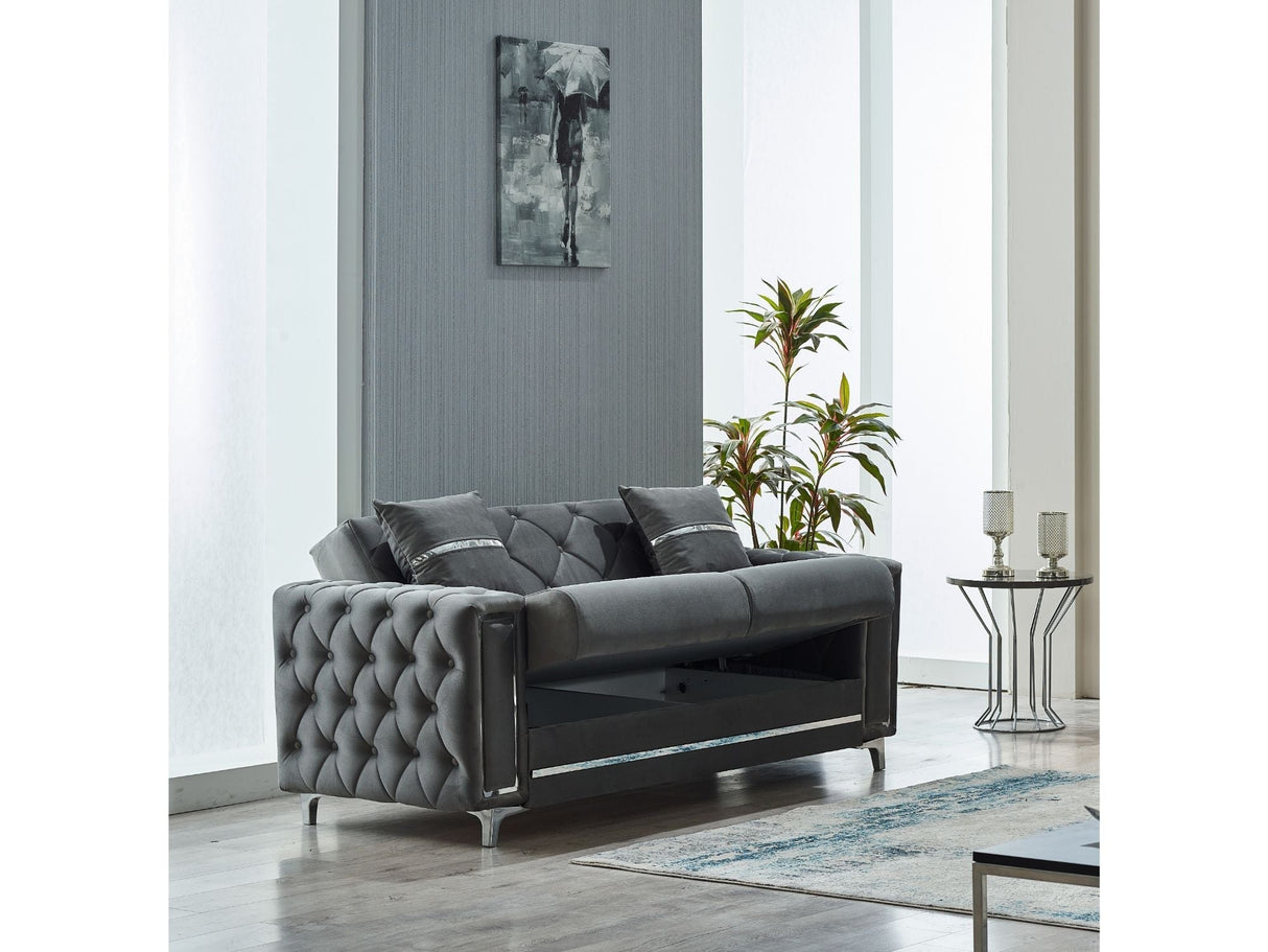 Bolivya 3-pieces (Sofa & Loveseat & Chair) Livingroom Set in Grey by Furnia at Eve Furniture