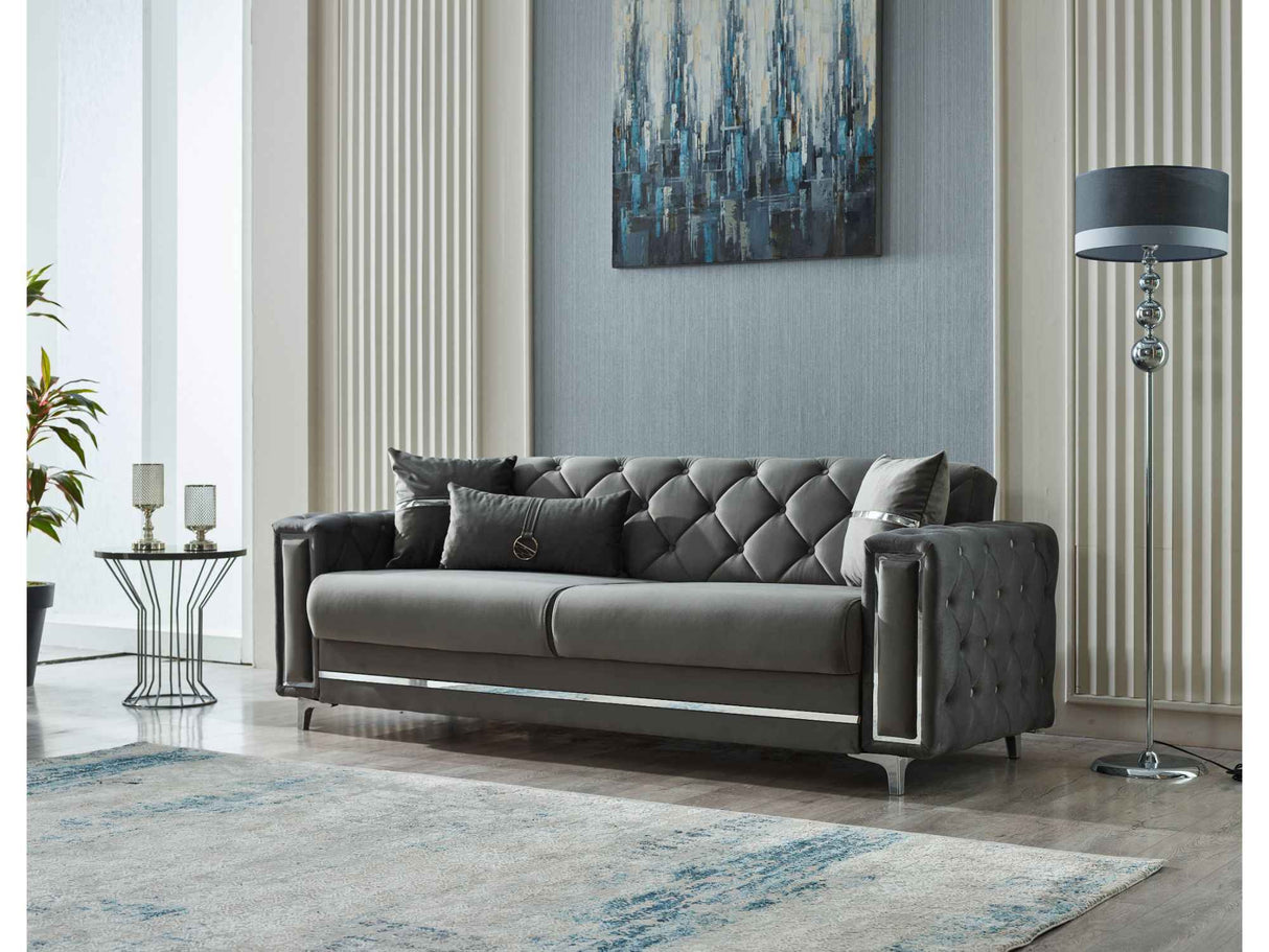 Bolivya 3-pieces (Sofa & Loveseat & Chair) Livingroom Set in Grey