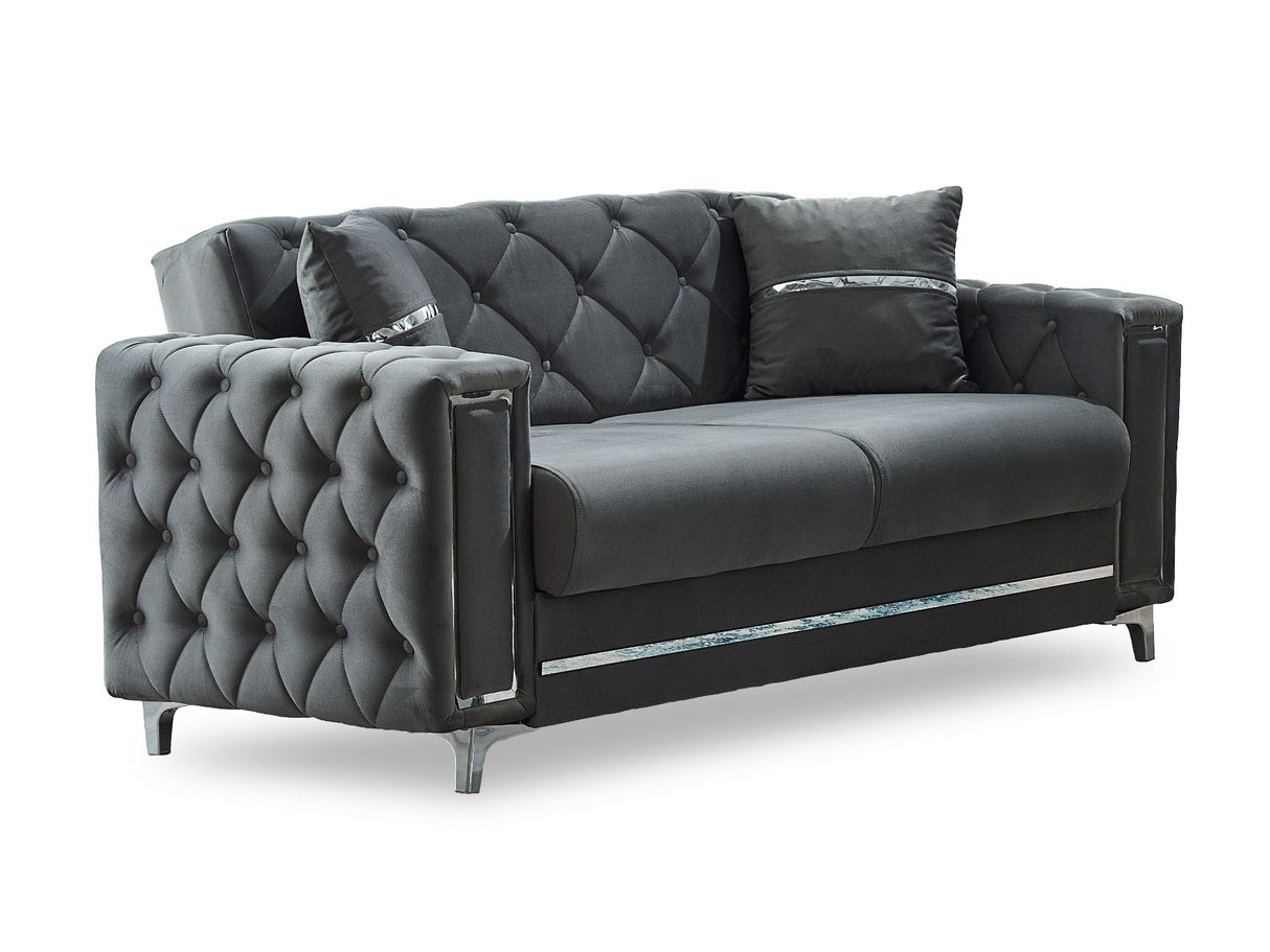 Bolivya 3-pieces (Sofa & Loveseat & Chair) Livingroom Set in Grey by Furnia at Eve Furniture