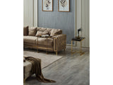 Bolivya Beige Convertible Sectional Sofa by Furnia at Eve Furniture