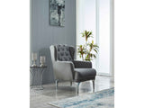 Bolivya Chair With Silver Leg Grey by Furnia at Eve Furniture