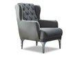 Bolivya Chair With Silver Leg Grey by Furnia at Eve Furniture