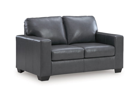 Bolsena Admiral Leather Loveseat by Ashley at Eve Furniture