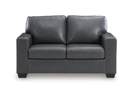 Bolsena Admiral Leather Loveseat by Ashley at Eve Furniture