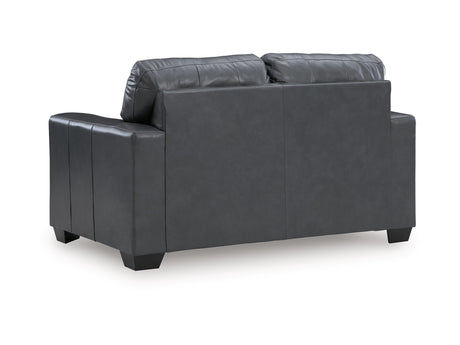 Bolsena Admiral Leather Loveseat by Ashley at Eve Furniture