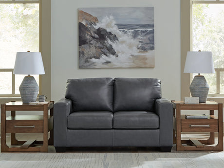 Bolsena Admiral Leather Loveseat by Ashley at Eve Furniture