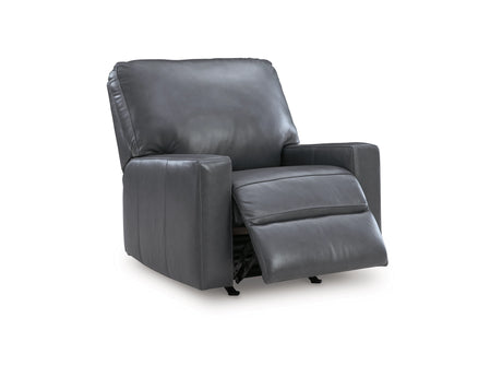 Bolsena Admiral Manual Leather Recliner by Ashley at Eve Furniture