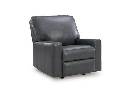 Bolsena Admiral Manual Leather Recliner by Ashley at Eve Furniture