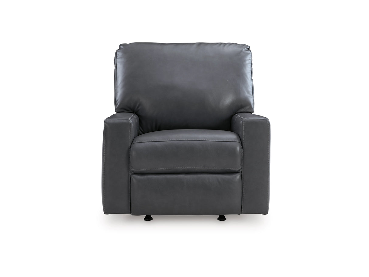Bolsena Admiral Manual Leather Recliner by Ashley at Eve Furniture