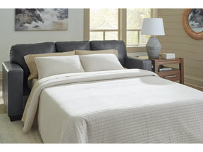 Bolsena Admiral Queen Leather Sofa Sleeper by Ashley at Eve Furniture