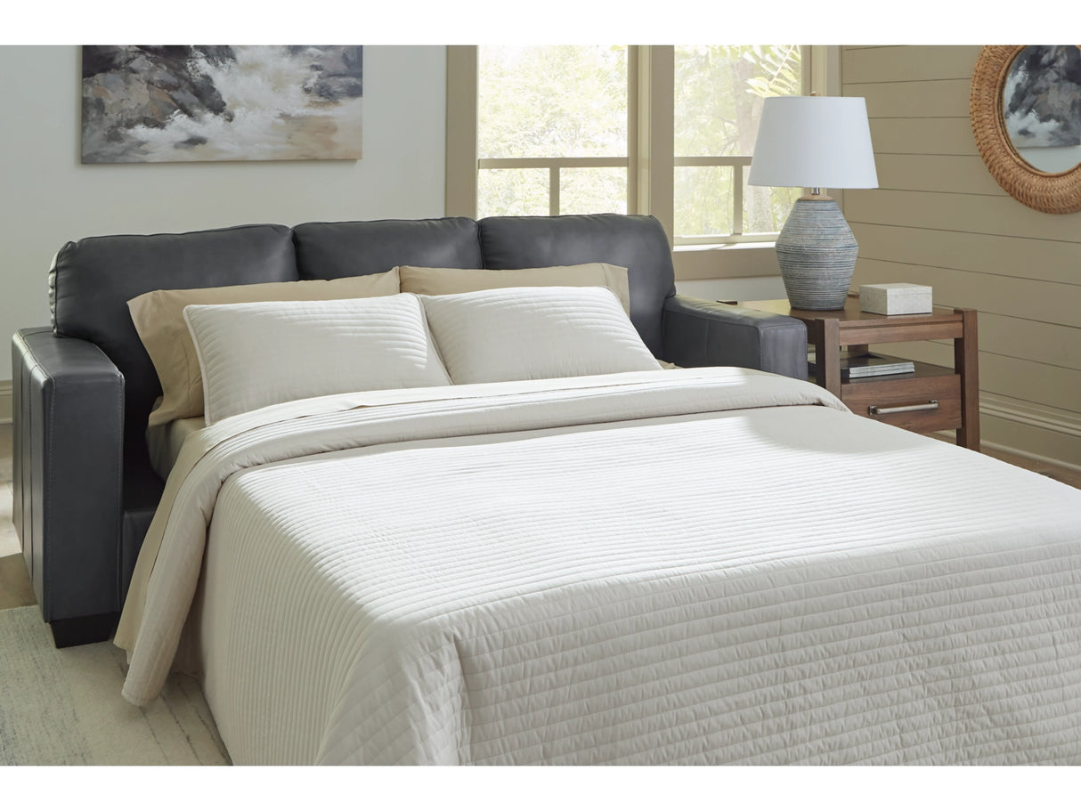 Bolsena Admiral Queen Leather Sofa Sleeper by Ashley at Eve Furniture