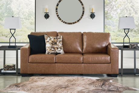 Bolsena Caramel Leather Living Room Set by Ashley at Eve Furniture