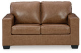 Bolsena Caramel Loveseat by Ashley at Eve Furniture