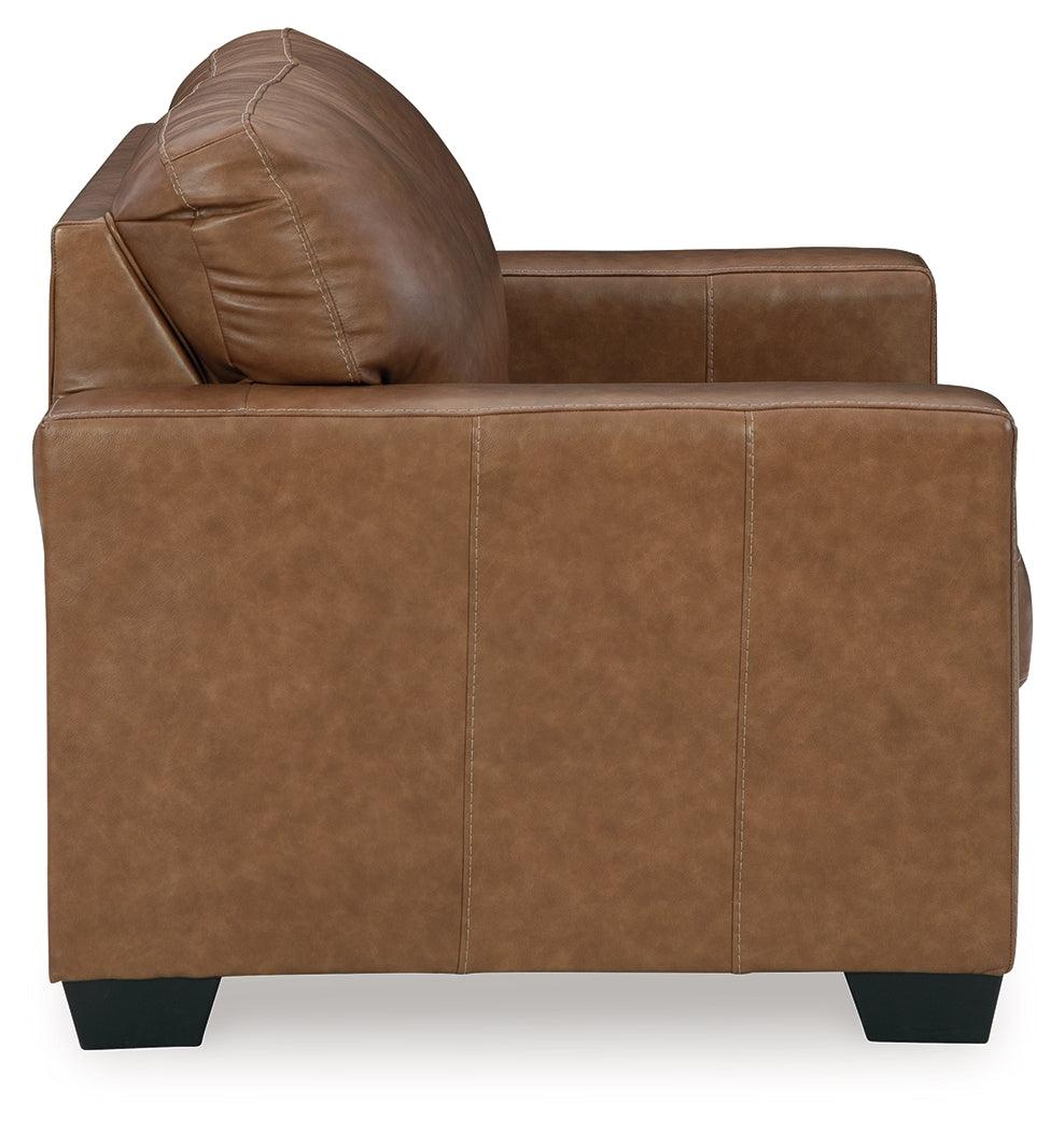 Bolsena Caramel Loveseat by Ashley at Eve Furniture