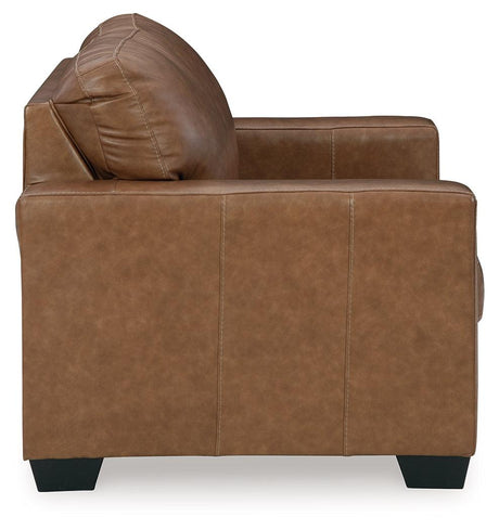 Bolsena Caramel Loveseat by Ashley at Eve Furniture