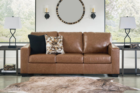 Bolsena Caramel Sofa by Ashley at Eve Furniture