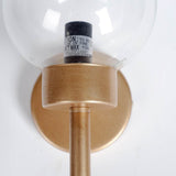 Boltern I Gold Toned Glass Globe Wall Sconce by Mercana at Eve Furniture