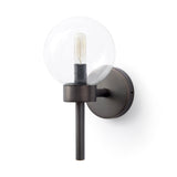 Boltern II Black Toned Glass Globe Wall Sconce by Mercana at Eve Furniture